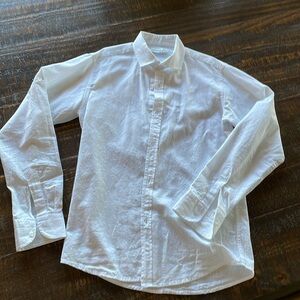Konyali white linen long sleeve shirt. Boys 13-14 yrs.